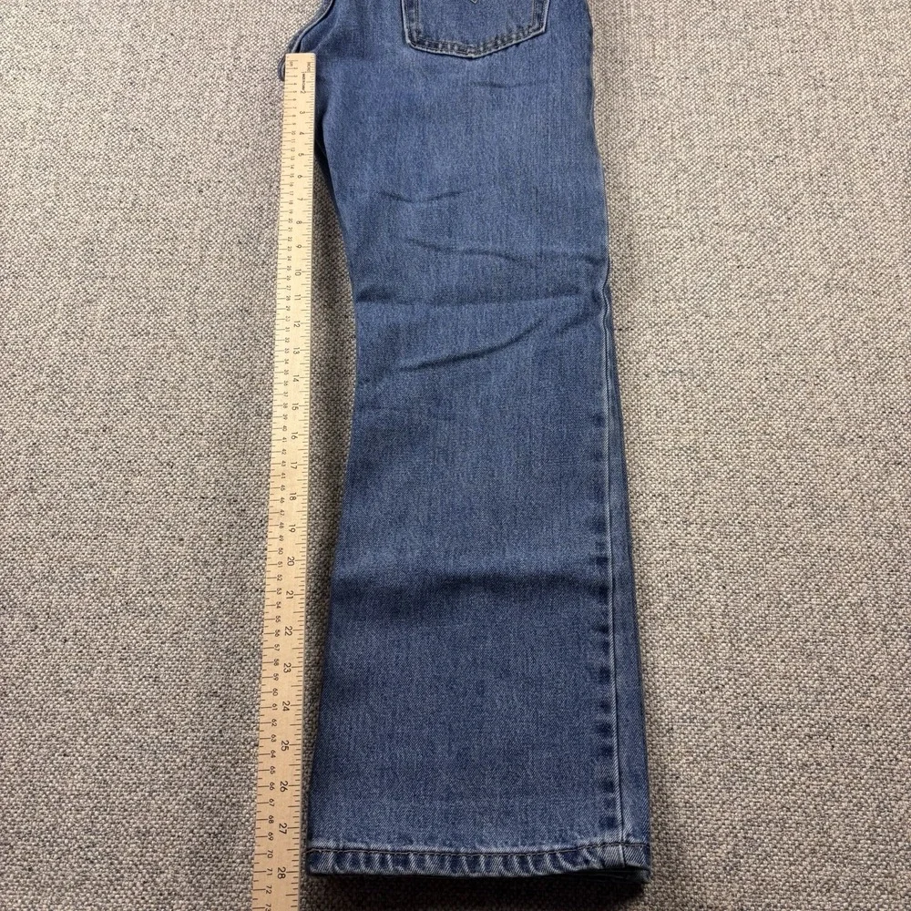 Levi's 517 Men's Slim Bootcut Jeans Blue Denim Orange/Red Tab 32x30